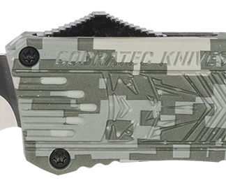 CobraTec Knives LADCCTK1LTS CTK-1  Large 3.75" OTF Tanto Part Serrated D2 Steel Blade/Army DigiCamo Aluminum Handle Features Glass Breaker Includes Pocket Clip