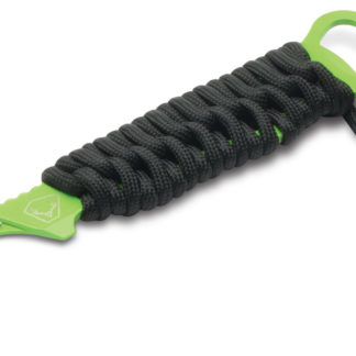 HME HMEKNSKRAB Skeleton Replace a Blade Fixed Skinner Plain Stainless Steel Blade/Black/Green Cord Wrapped Micarta Handle Includes 5 Replacement Blades/Sheath