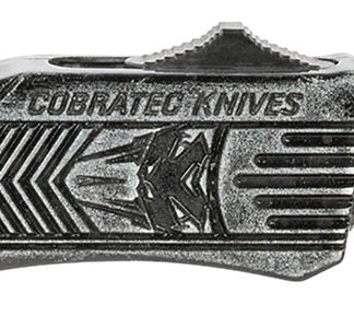 CobraTec Knives SSWCTK1SDAG1SS CTK-1  Small 2.75" OTF Dagger Part Serrated D2 Steel Blade/ Stonewashed Aluminum Handle Features Glass Breaker Includes Pocket Clip