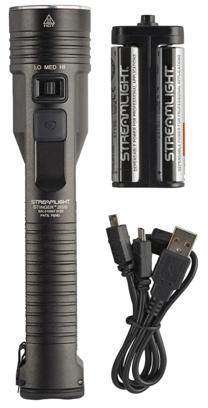 Streamlight 78100 Stinger 2020  Black Anodized 100/850/2000 Lumens White LED (No Charger)