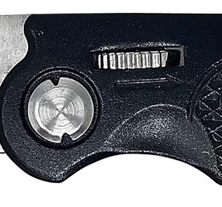 AccuSharp 703C Sport  3" Folding Plain Stainless Steel Blade/Black Anodized Aluminum Handle Includes Belt Clip