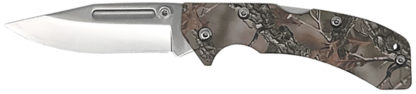 AccuSharp 713C Lockback  3" Folding Clip Point Plain Stainless Steel Blade/Camo G10 Handle Includes Allen Wrench