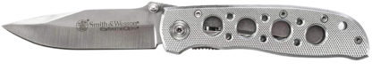 Smith & Wesson Knives CK105HCP Extreme Ops  3.22" Folding Drop Point Plain 7Cr15MoV SS Blade Aluminum Handle Includes Pocket Clip