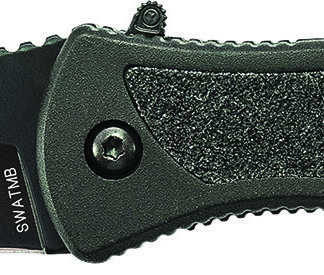 Smith & Wesson Knives SWATMBCP S.W.A.T.  3.20" Folding Plain Black 4034 SS Blade Black Aluminum Handle Includes Pocket Clip