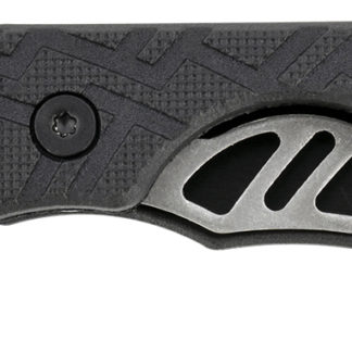 Kershaw 1025X Cinder  1.40" Folding Drop Point Plain Stonewashed 3Cr13MoV SS Blade Black Glass-Filled Nylon Handle Includes Key Ring