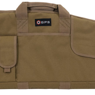 GPS Bags SRC42FDE Single Rifle Case Flat Dark Earth 600D Polyester w/ Mag Pouch Lockable Zippers & Fleece-Lining
