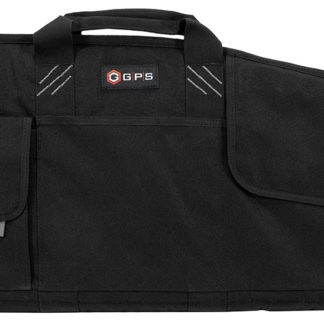 GPS Bags SRC42 Single Rifle Case Black 600D Polyester w/ Mag Pouch Lockable Zippers & Fleece-Lining