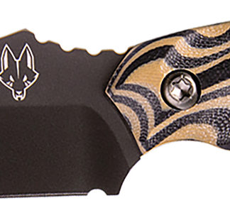 Southern Grind SG0507020601 Jackal  4.75" Fixed Drop Point Plain Black PVD 8670 Steel Blade, 4.50" Black/Tan G10 3D Milled Handle, Includes Sheath