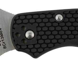 Spyderco BY01PSBK2 Byrd Harrier 2 Lightweight 3.36" Folding Part Serrated 3Cr13MoV SS Blade Black  Textured FRN Handle Includes Pocket Clip