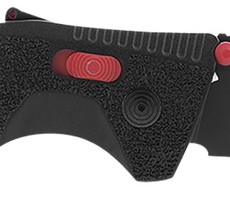 S.O.G SOG11120141 Trident AT 3.70" Folding Clip Point Plain Black TiNi Cryo D2 Steel Blade/Black w/Red Accents GRN Handle Features Line Cutter/Glass Breaker