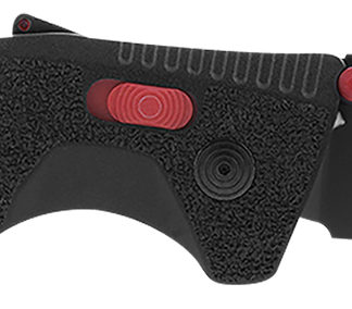 S.O.G SOG11120441 Trident AT 3.70" Folding Tanto Plain Black TiNi Cryo D2 Steel Blade/Black w/Red Accents GRN Handle Features Line Cutter/Glass Breaker