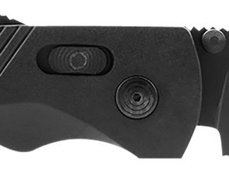 S.O.G SOG11180241 Flash AT 3.45" Folding Part Serrated Black TiNi Cryo D2 Steel Blade/Blackout GRN Handle Includes Pocket Clip