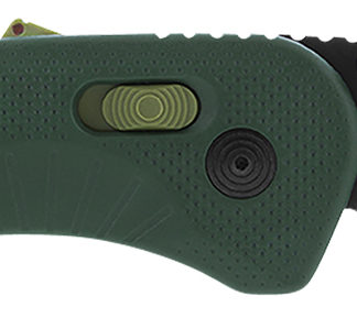 S.O.G SOG11410441 Aegis AT 3.13" Folding Drop Point Plain Black TiNi Cryo D2 Steel Blade/Forest w/Moss Accents GRN Handle