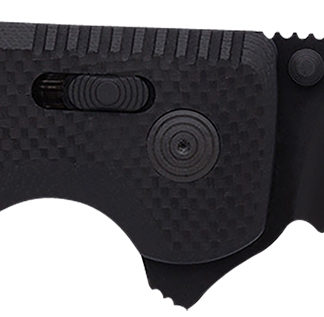S.O.G SOG12380341 SOG-TAC XR 3.39" Folding Clip Point Part Serrated Black TiNi Cryo D2 Steel Blade Blackout G10 Handle Includes Pocket Clip