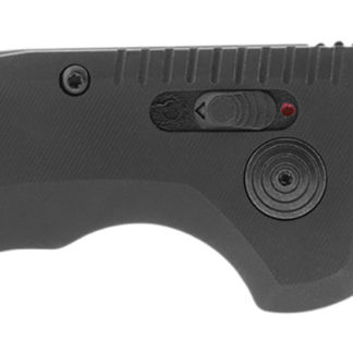S.O.G SOG15381157 SOG-TAC Auto Compact *CA 1.96" Folding Straight Back Plain Black TiNi Cryo D2 Steel Blade Black Micro-Textured Anodized Aluminum Handle Includes Pocket Clip