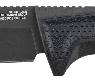 S.O.G SOG17220157 Recondo FX 4.60" Fixed Plain Satin TiNi Full Tang Cryo 440C SS Blade/ Black Overmolded GRN Handle