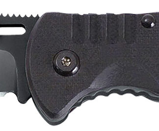 S.O.G SOG-FF11-CP Salute  3.62" Folding Clip Point Plain Black Hardcased 8Cr13MoV SS Blade Black G10 Handle Includes Belt Clip