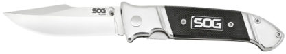 S.O.G SOG-FF38-CP Fielder  3.30" Folding Clip Point Plain Satin 7Cr17MoV SS Blade Black G10 Handle Includes Belt Clip
