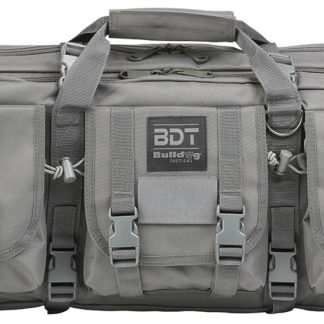 Bulldog BDT6037SG BDT Tactical Double 37" Seal Gray Nylon, 3 Accessory Pockets, Deluxe Padded Backstraps Lockable Zippers, Padded Internal Divider