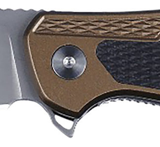 CRKT K360GXP Jake  3.32" Drop Point Plain Bead Blasted 12C27 Sandvik Blade/ Black/Brown Aluminum/G10 Handle Includes Pocket Clip