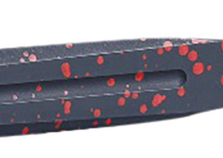 CRKT K930RKP Onion Throwing Knives 6.25" Fixed Spear Point Plain Non-Sharp Black/Red Spatter 1050 High Carbon  Includes Sheath 3 Blades