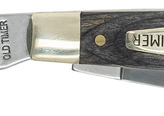 Old Timer 1149100 Heritage Series Middleman 340T 2" 1.70" 2.40" Folding Clip Point/Pen/Sheepsfoot D2 Steel Blade, 3.70" Gray Wood Laminate Handle