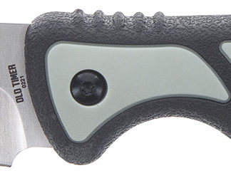 Old Timer 1137135 Trail Boss  3.70" Fixed Drop Point Plain Stainless Steel Blade 5.25" TPE Handle Includes Sheath