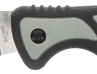 Old Timer 1137140 Trail Boss  3.70" Fixed Caper Plain Stainless Steel Blade 5.25" TPE Handle Includes Sheath
