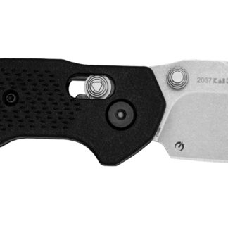 Kershaw 2037 Heist  Mid-Size 3.20" Folding Clip Point Plain Stonewashed D2 Steel Blade, Gray Textured Glass Filled Nylon Handle, Includes Pocket Clip