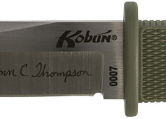 Cold Steel CS17TAA Kobun Lynn Thompson Signature 5.50" Fixed Tanto Plain AUS-8A SS Blade/4.38" OD Green Kray-Ex Handle Includes Sheath