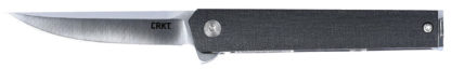 CRKT 7095KX CEO  Compact 2.61" Folding Plain Satin 4116 SS Blade/Black GRN Handle Includes Pocket Clip