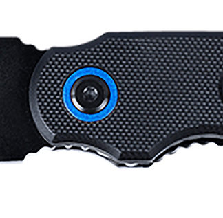 CRKT 2606 A.B.C.  3.39" Folding Tanto Veff Serrated Black Oxide 12C27 Sandvik Blade, Black Textured G10 Handle