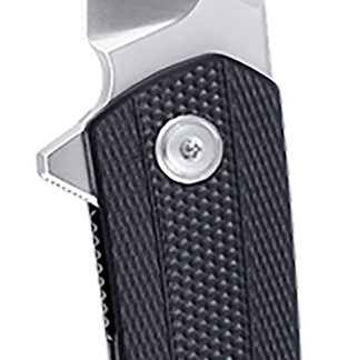 CRKT 7060 Persian  EDC 3.44" Folding Trailing Point Plain Satin D2 Steel Blade, Black Textured GRN Handle