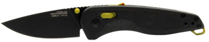 S.O.G SOG11411141 Aegis AT 3.13" Folding Drop Point Plain Black TiNi Cryo D2 Steel Blade, Black w/Moss Accents GRN Handle, Peg Box Pkg