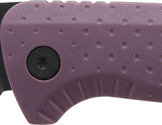S.O.G SOG13110443 Adventure LB 3.50" Folding Drop Point Plain Black TiNi 5Cr15MoV Blade, Dark Purple Textured GRN Handle