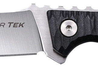 Cold Steel CSFX4RZR Razor Tek  EDC 4" Fixed Clip Point Plain Satin 4116 Krupp SS Blade, 4" Black Textured
