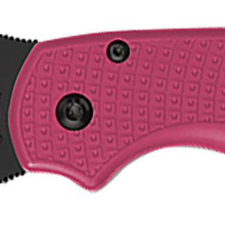 Spyderco C223PNBK Para 3 Lightweight Breast Cancer EDC 2.93" Folding Plain Black DLC BD1N SS Blade, Pink Textured FRN Handle