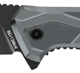 Real Avid AVRAV2 RAV-2  3.25" Folding Drop Point Plain Black Oxide 8Cr13MoV SS Blade, Aluminum Handle, Clamshell Pkg