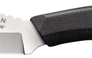 Cold Steel CS20CBL Canadian Belt 4" Fixed Drop Point Plain Cryo Quenched 4116 SS Blade, 4.50" Black Textured Polypropylene Handle