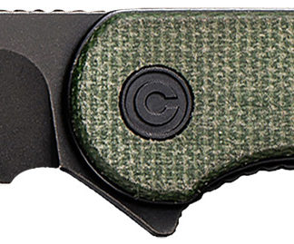 Civivi Knives C907T-E Elementum  2.96" Folding Tanto Plain Black Stonewashed D2 Steel Blade, 4.03" Green Textured Micarta Handle