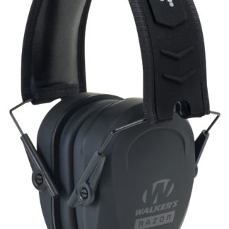 Walker's GWPRSMPAS Razor Slim Passive Muff 27 dB Over the Head Black Polymer