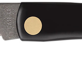 Case 00095 Sod Buster Jr. 2.80" Folding Skinner Plain Etched As-Ground Stainless Steel Blade Black Synthetic Handle