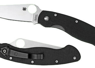 Spyderco C36GPE Military  4" Folding Modified Clip Point Plain CPM S30V Stainless Steel Blade/G10 Black Handle