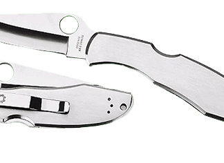 Spyderco C10P Endura II  3.88" Folding Drop Point Plain VG-10 Stainless Steel Blade/Stainless Handle