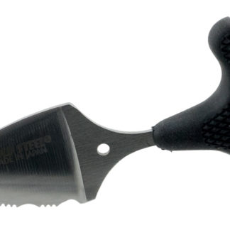 Cold Steel 43NS Mini Pal 1" Fixed Serrated Japanese AUS-8A SS Blade Black Synthetic Rubber Handle