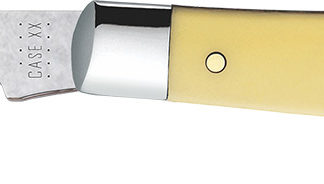 Case 031 S Trapper Slimline 3.25" Folding Clip Point Plain Tumble Polish Chrome Vanadium Steel Blade Yellow Synthetic Handle