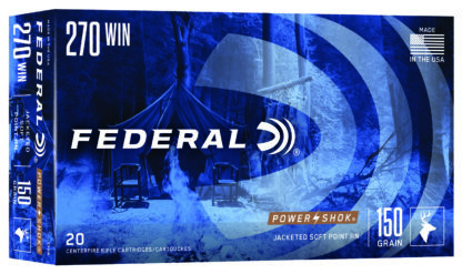 Federal 270B Power-Shok  270Win 150gr Jacketed Soft Point 20 Per Box/10 Case