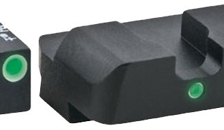 AmeriGlo GL101 i-Dot Sight  Set for Glock  Green Tritium White Outline Front Sight-Green Tritium Rear Sight