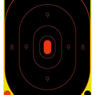 Birchwood Casey 34605 Shoot-N-C Reactive Target Self-Adhesive Paper Black/Yellow/Red 12"x18" Silhouette 5 Pack