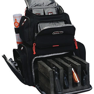GPS Bags 1711BP Handgunner  Black 1000D Nylon Holds 4 Handguns